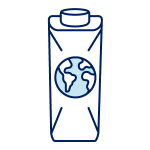 Earth-friendly packaging icon